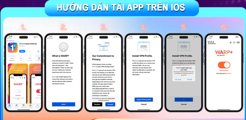 Tải warp 1111 trên ios